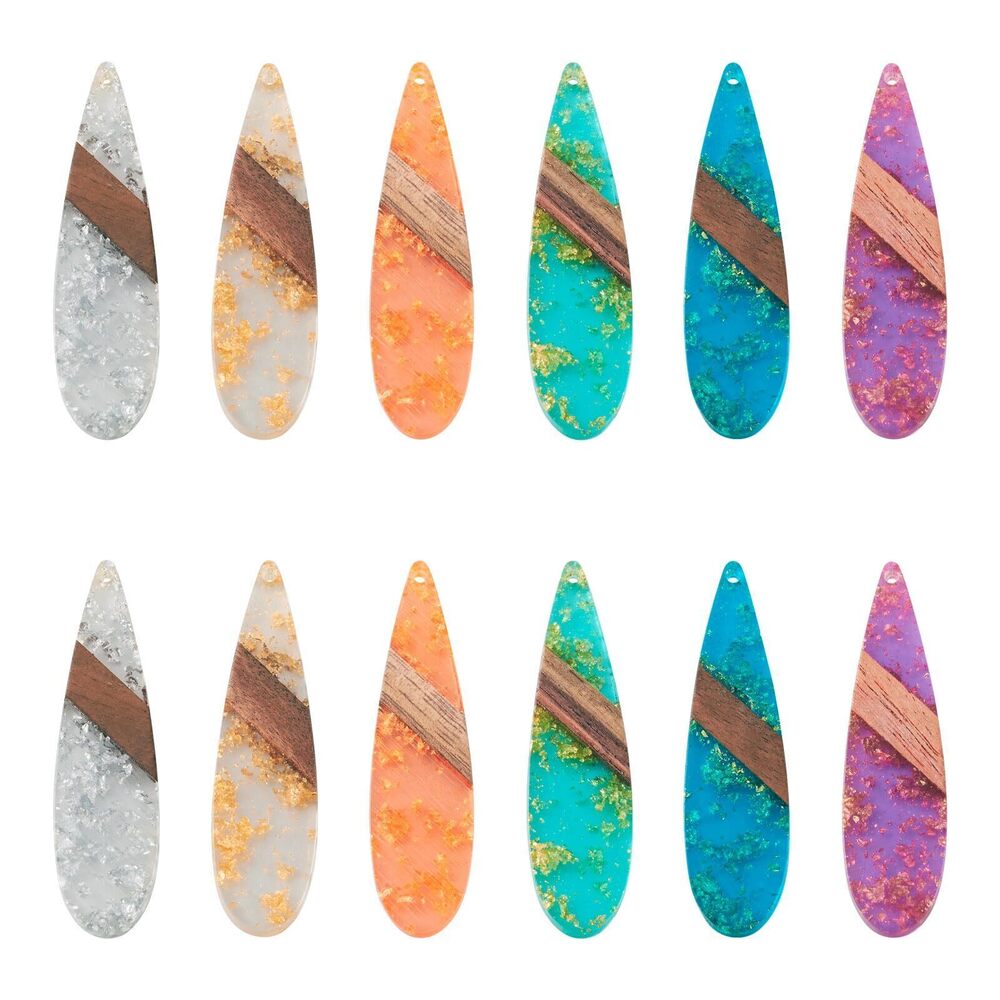 6316 Beadthoven Transparent Teardrop Big Pendants for Jewelry Making